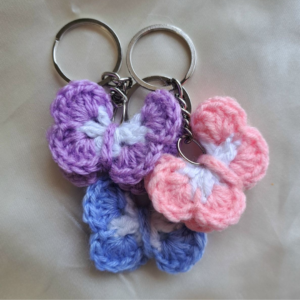 Rainbow Flutter Butterfly Keychain