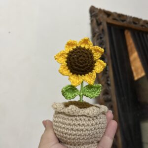 Sunflower - Crochet Flower Pot