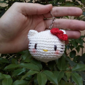 Hello Kitty Face Keychain
