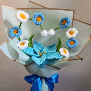 Blue Bloomtide – Heart Lily Bouquet