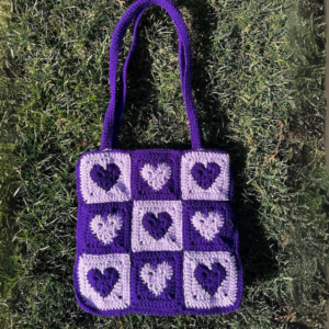 Viola – Crochet Heart Tote Bag