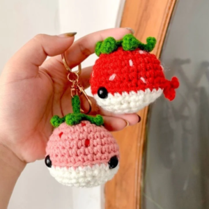 Berry Whales – Crochet Keychains
