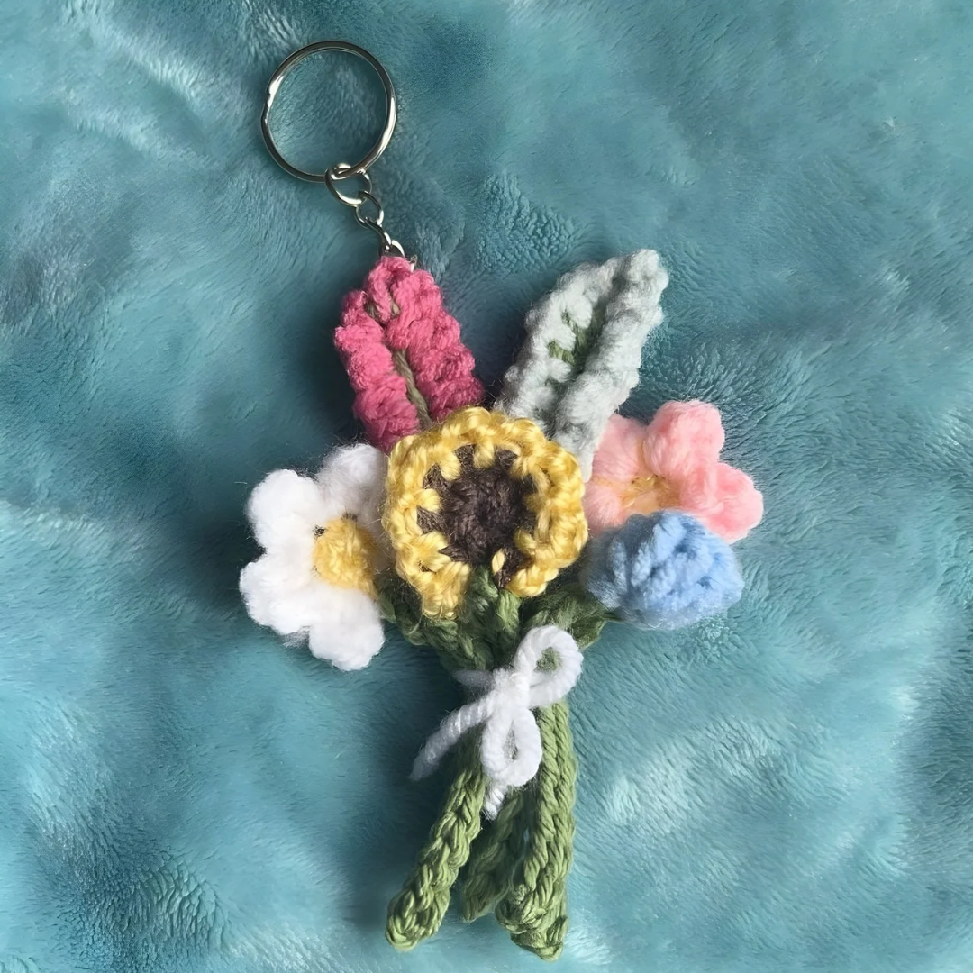 Pocket Bloom – Crochet Keychain