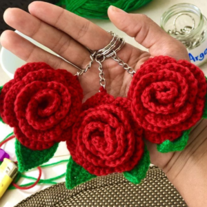 Rosette – Crochet Keychain