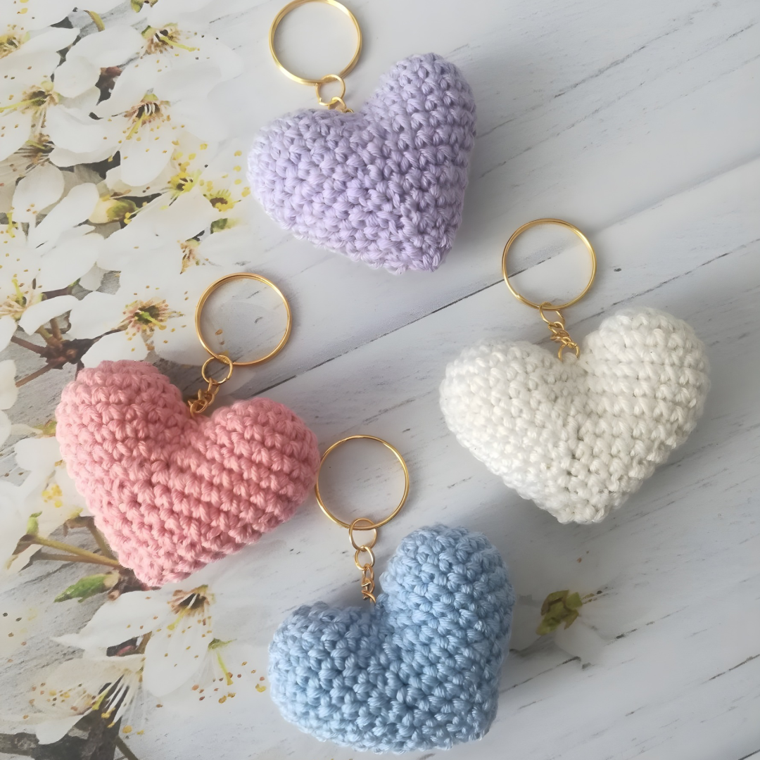 Pookie Heart – Crochet Keychain