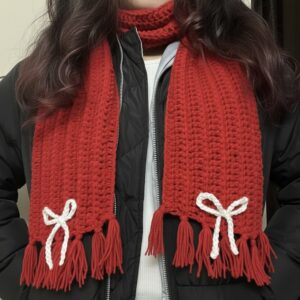 Mikasa inspired crochet scarf