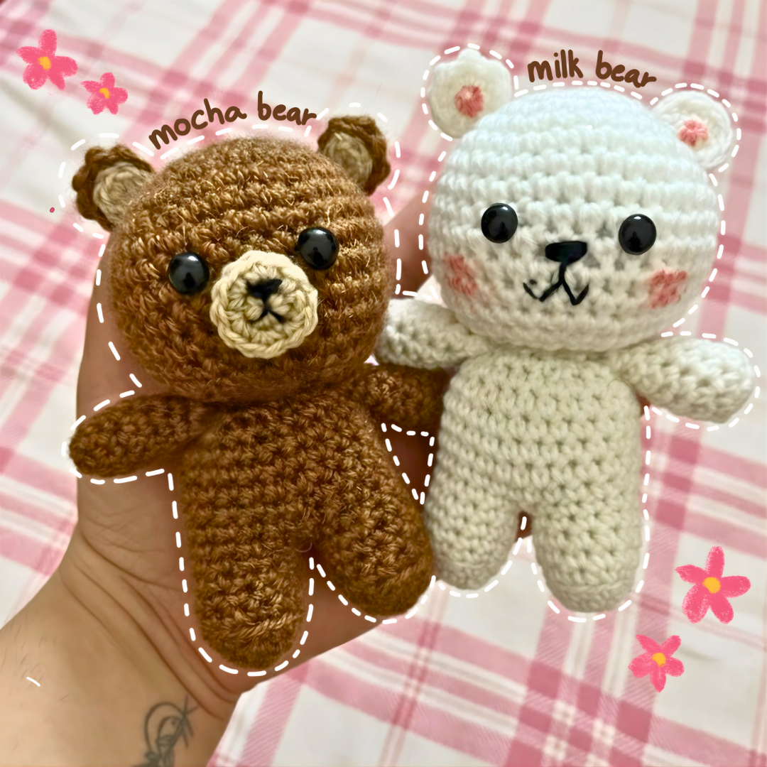 Milk and Mocha bear - Crochet Keychains